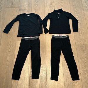 2 sets of Icebreaker Merino wool base layers (kids size 4)
